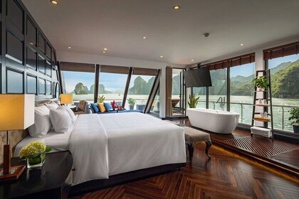 Stellar of The Seas Halong Bay Cruise with 2 Nights on Boat