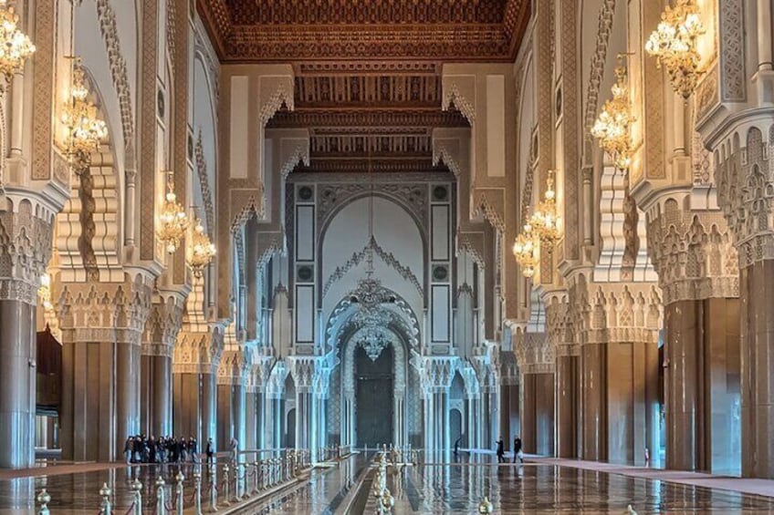 Inside Hassan II Mosque