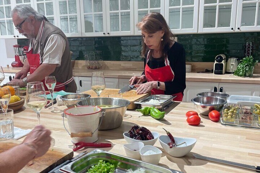 Small-group Immersive Basque Cooking Class in Bilbao with Open Bar