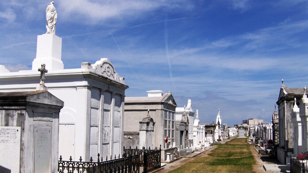 View of crypts and mausoleums in St. Louis Cemetary in New Orleans