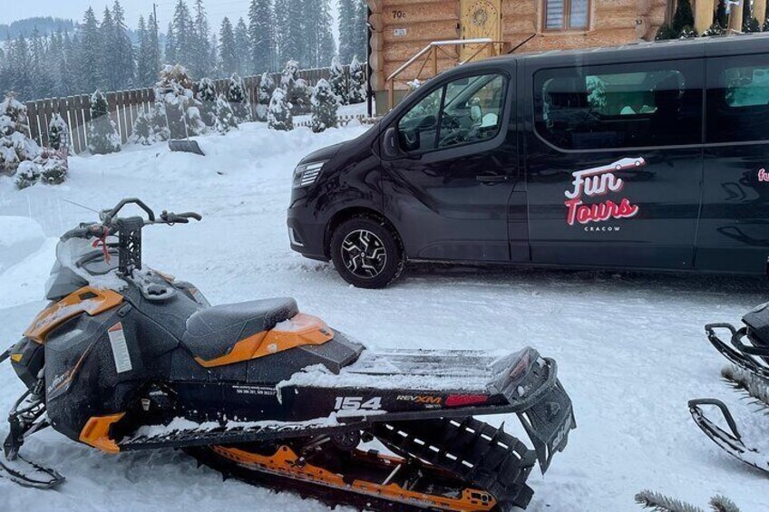 Full day Tour Zakopane Snowmobiles Thermal Baths from Krakow