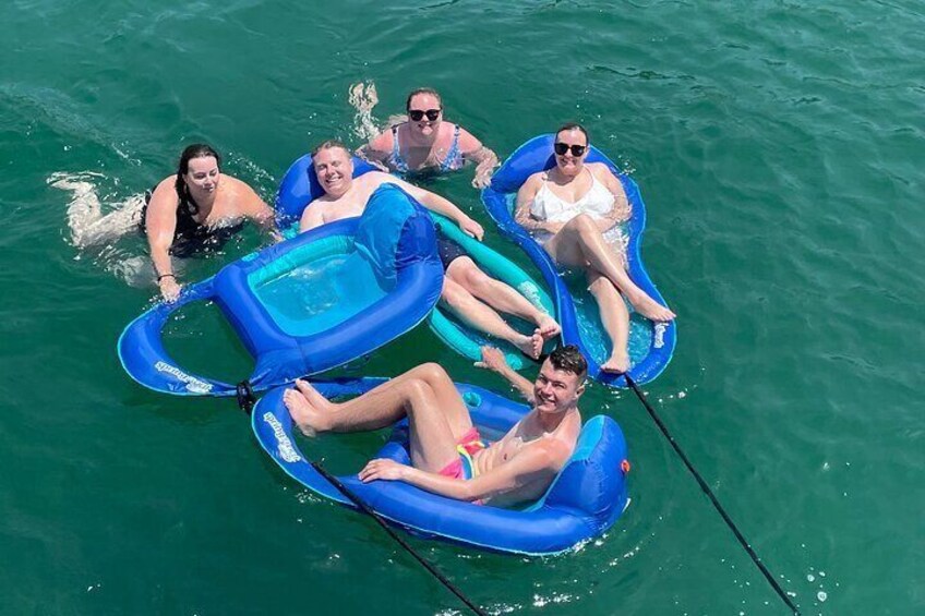 What better way to enjoy the bay than on our relaxing floats.