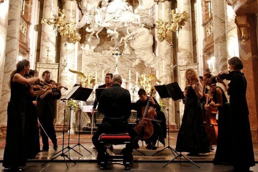 Concert Vivaldi 4 seasons Karlskirche from the orchestra 1756