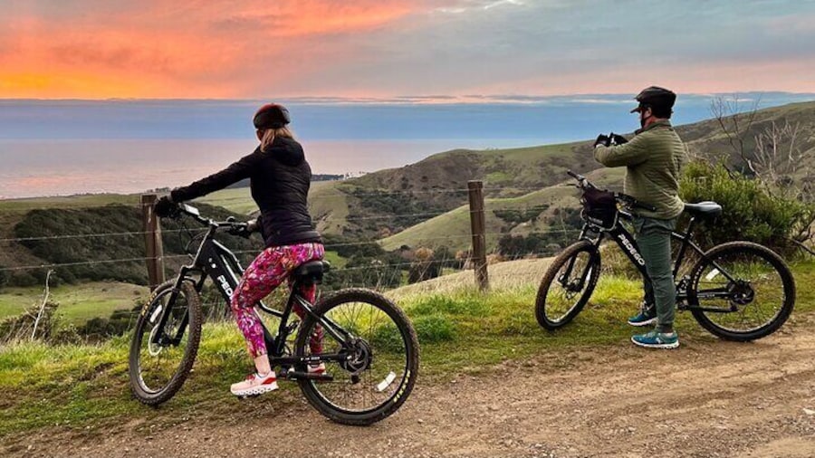 Catch the sunset over the ocean in the winter