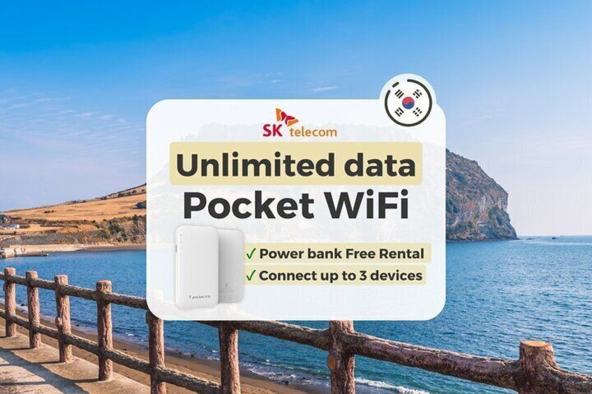 Korea Pocket Wifi with SKT Unlimited Data Korea Airports Pick-up