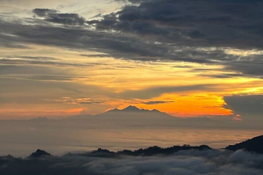 Rinjani mountain on the morning