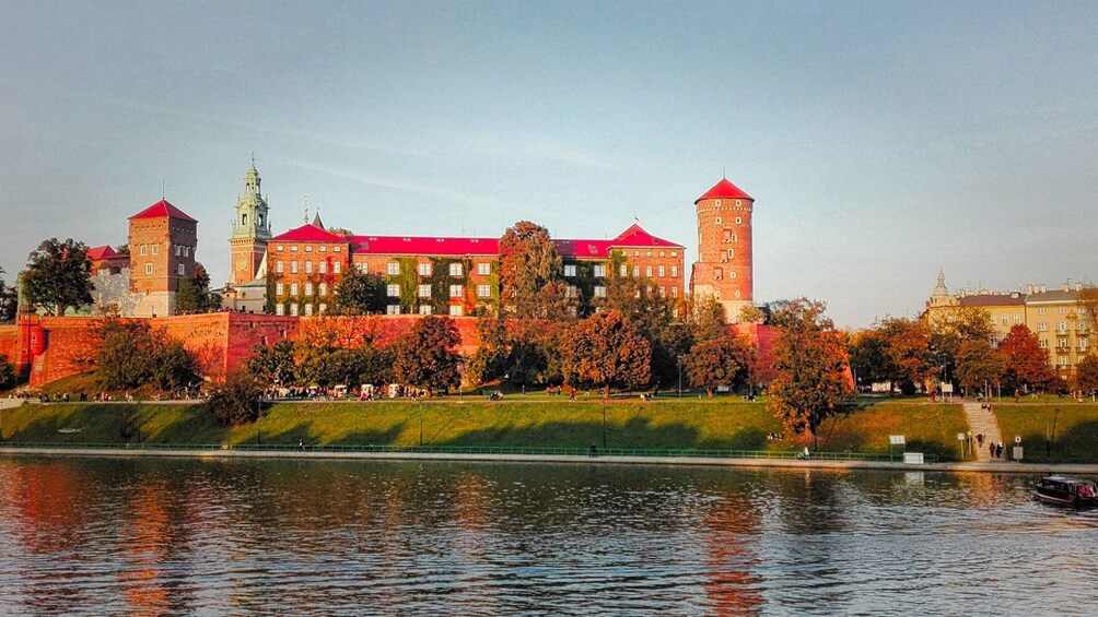 Castle on the water in Krakow