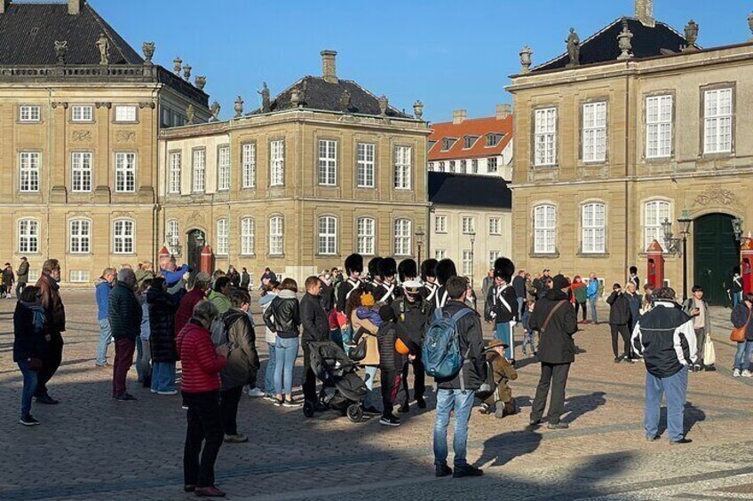 changes of the royal guard at Amalienborg palace 