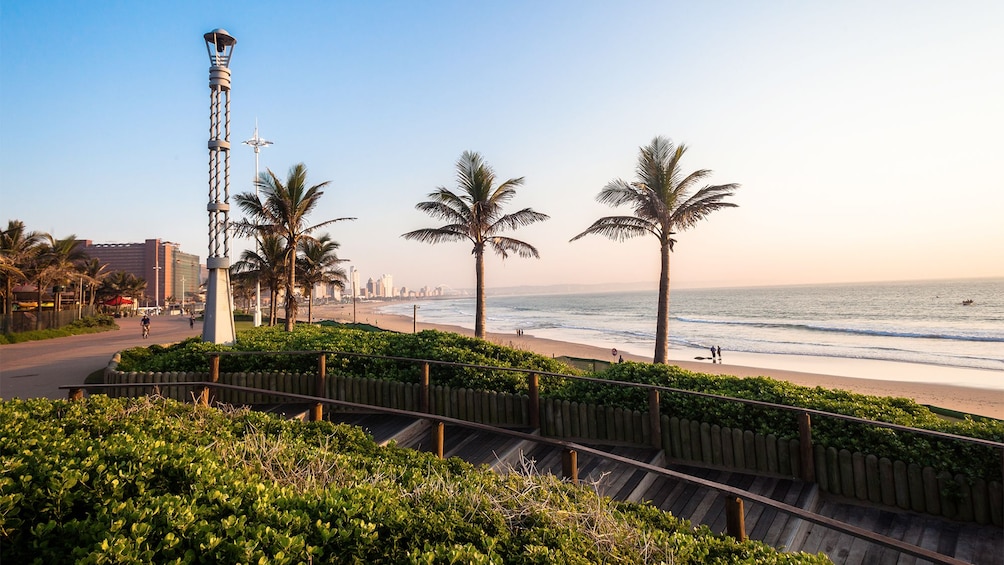 Sunset beach view in Durban 