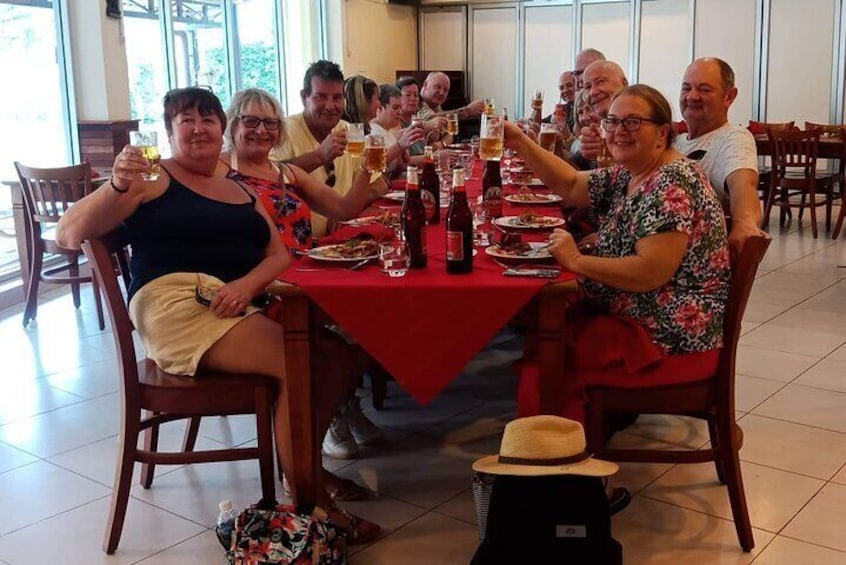 Cruise ship passengers had lunch at Don Bosco Hotel School