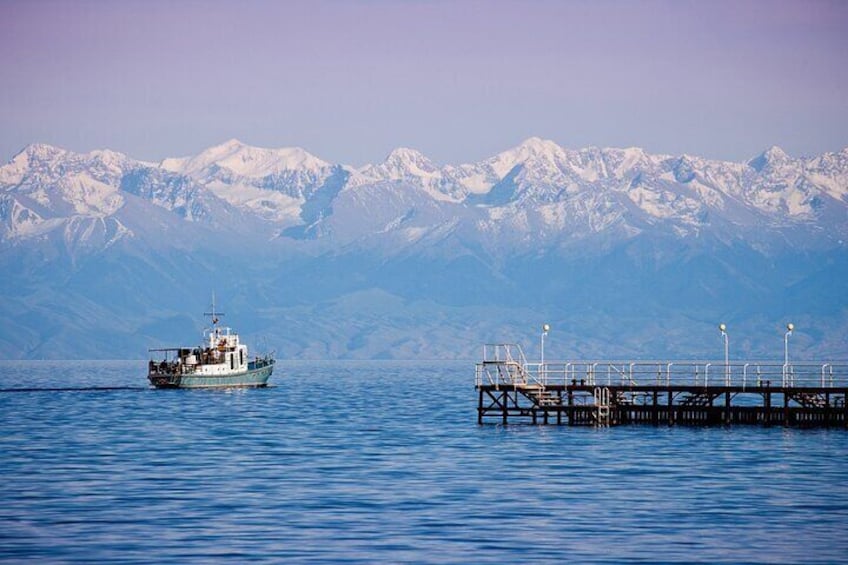 One Day Tour to Issyk Kul Lake with Boat Ride and Hot Springs
