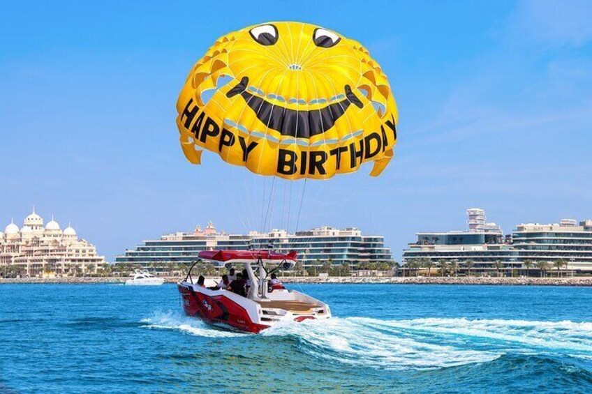 Parasailing ride in Dubai JBR Beach