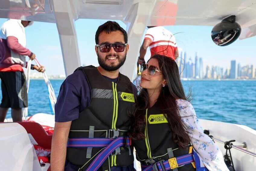 Couples with New Parasailing Speed Boat tour in Dubai - Copy