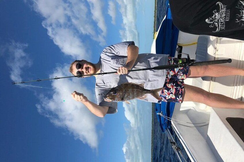 Another client happy with the amazing fish experience in Belize.