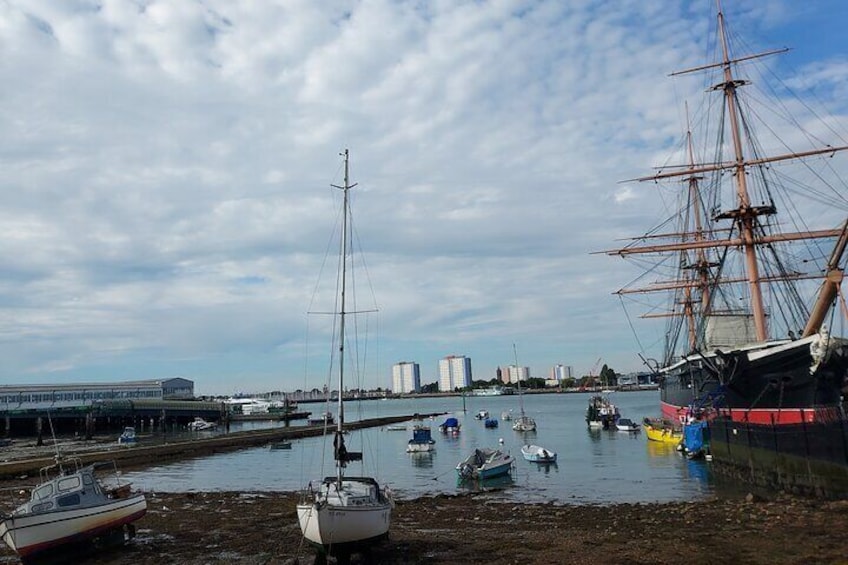 Portsmouth harbour with HMS Victory