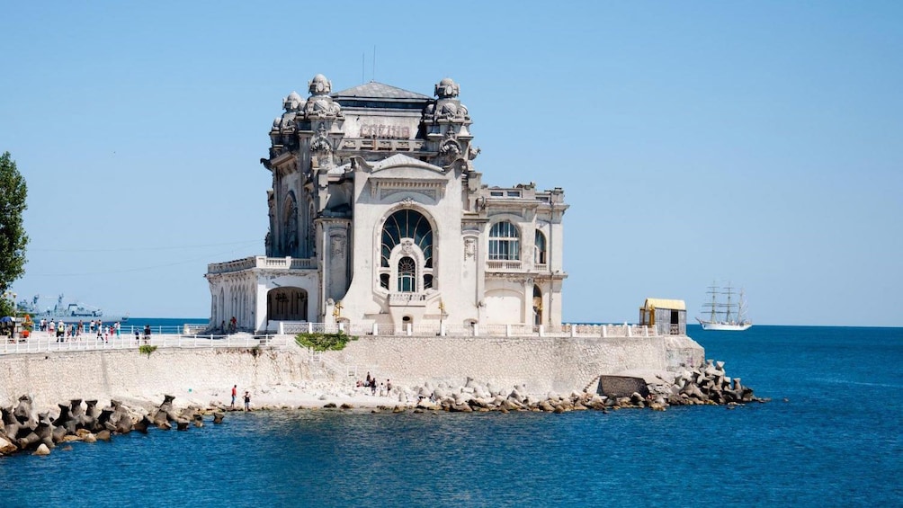 View of historical building near the Black Sea in Bucharest