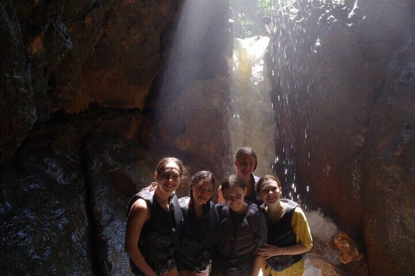 San Juan: Charco Azul Caves & Waterfall Adventure ALL INCLUSIVE