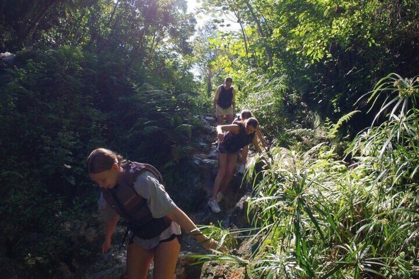 San Juan: Charco Azul Caves & Waterfall Adventure ALL INCLUSIVE