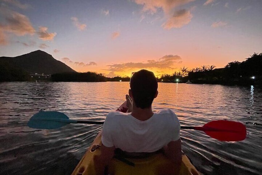 Guided Sunset Kayak Tour in Mauritius