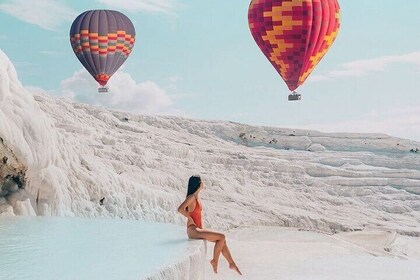 Pamukkale Hot Air Balloon Flight from Antalya w/Lunch & Transfer