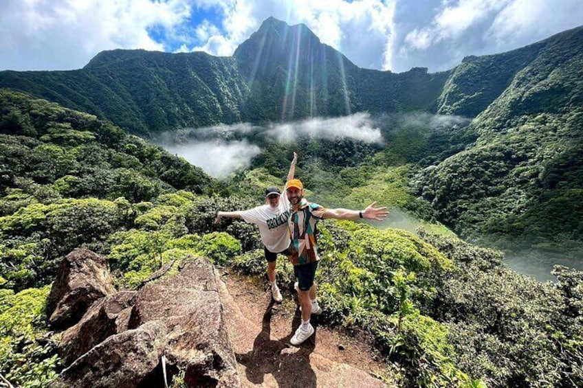Standing on the heightest point of the Easten Caribbean