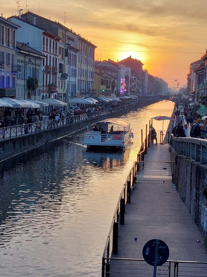 Boat tour on the on the Navigli canals in Milan
