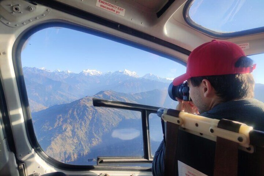 Capturing the himalayan beauties from the heli.