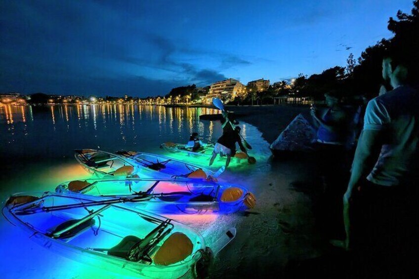 Transparent Kayak Glow Tour in Split