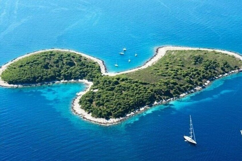 Mlini Beach, on Pakleni Islands, boasts the most captivating nuances of blue, green, & turquoise you’ll see in Croatia.