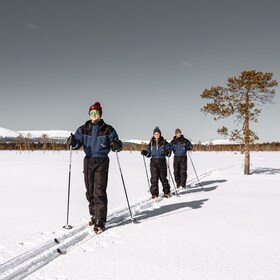 Ylläs: recorrido guiado de esquí por la naturaleza con almuerzo al aire lib...