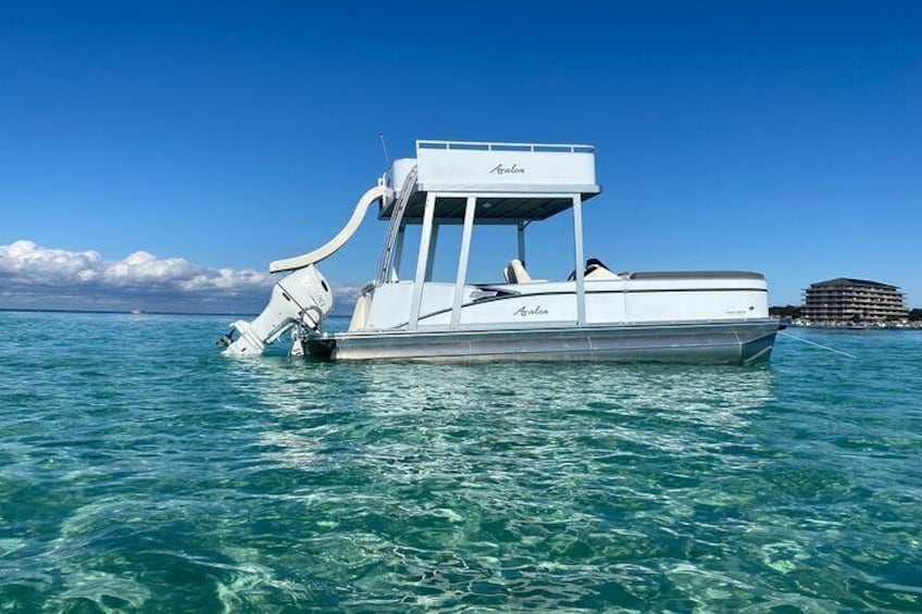 Private Chartered Slide Pontoon Boat-Up to 6 Guests Any Age