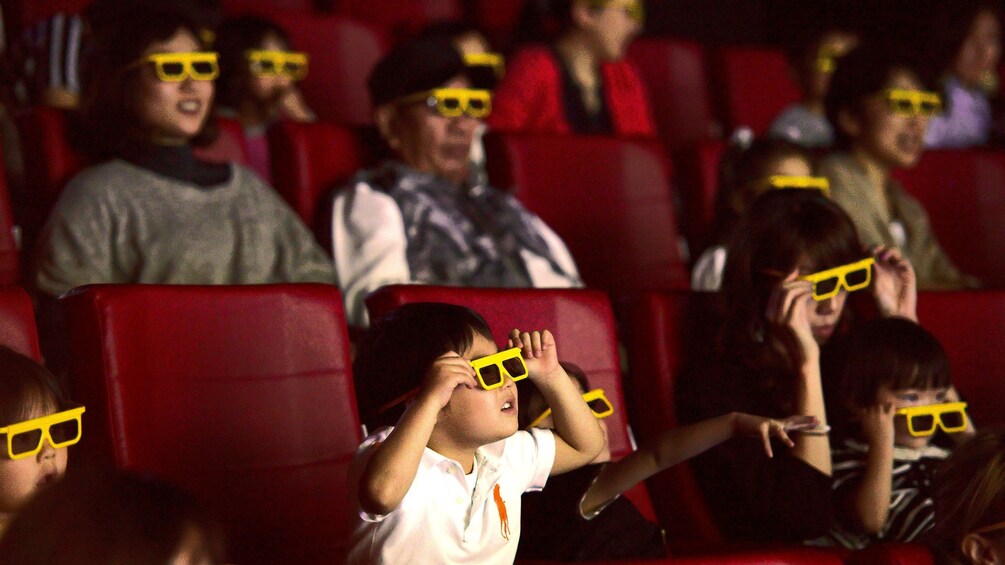 Families watching movie at Legoland Discovery Center Tokyo