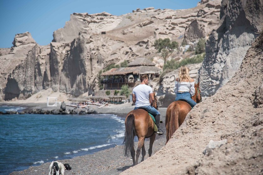 Picture 6 for Activity Santorini: Horse Riding Trip to Black Sandy Beach