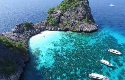 Krabi: Koh Rok & Koh Haa Excursión oculta de snorkel en lancha rápida