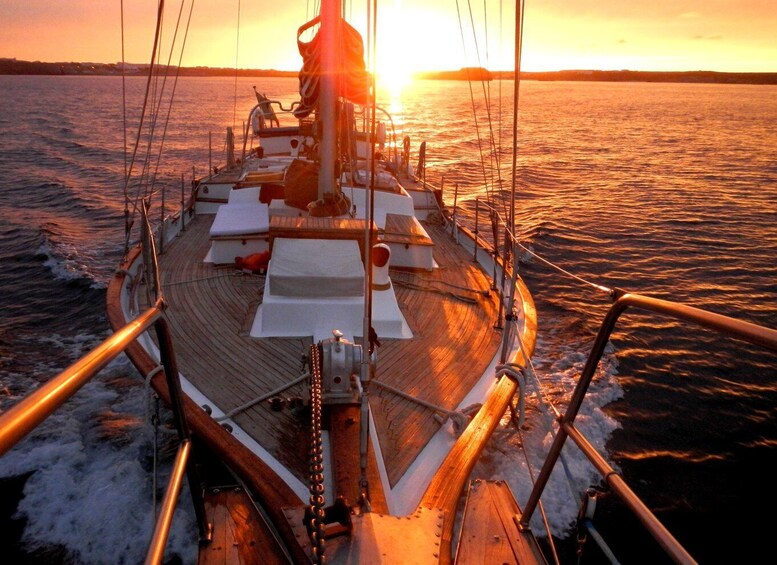 Lisbon: Daylight or Sunset on a Vintage Sailboat