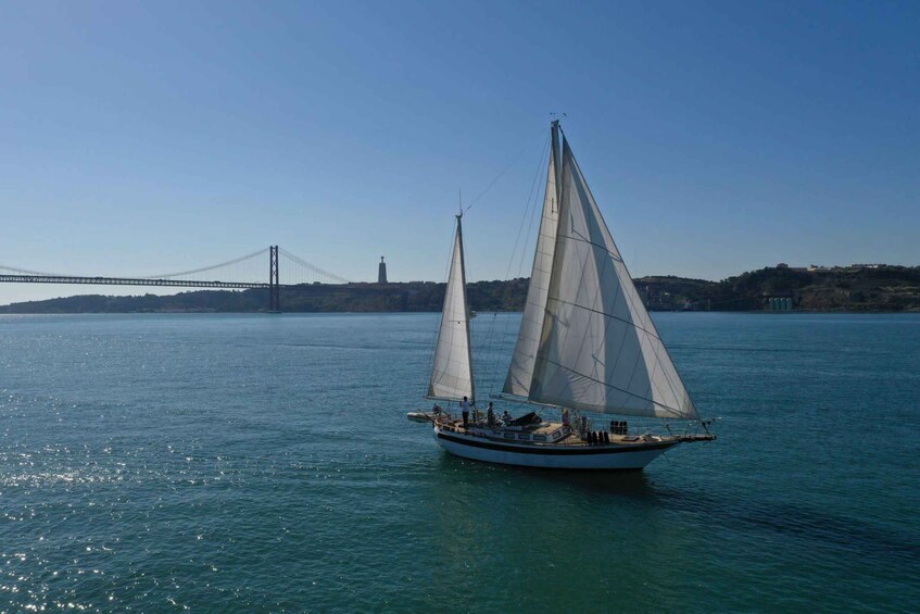 Picture 9 for Activity Lisbon: Daylight or Sunset on a Vintage Sailboat