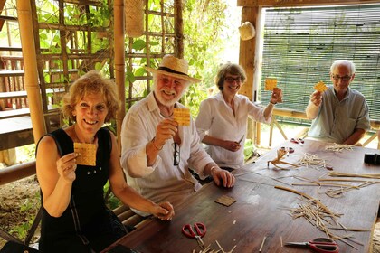 Luang Prabang: Taller de Tejido de Bambú y Clase de Cocina