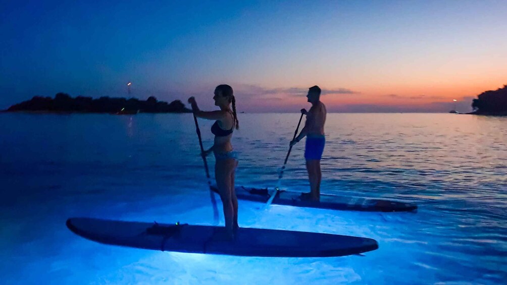 Picture 10 for Activity Pula: Night LED Stand-Up Paddle Board Tour