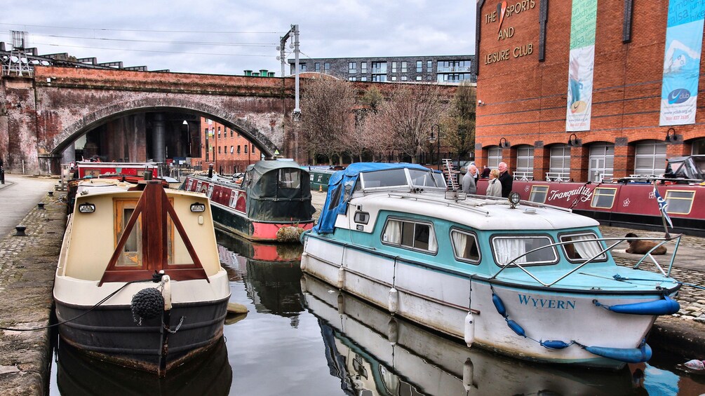 Boats in a canal in England