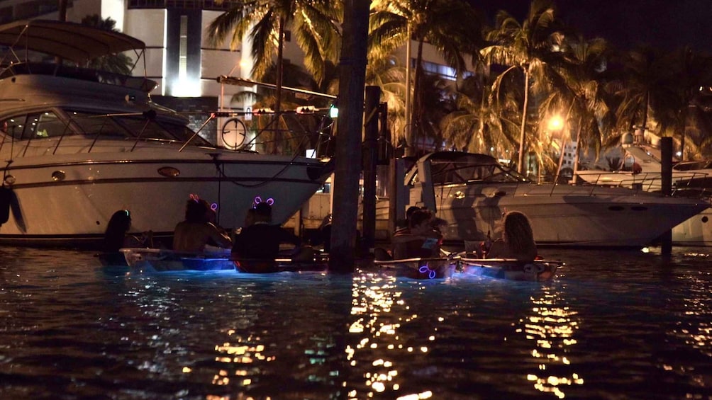 Picture 4 for Activity Lighted Clear Kayaks at Night w/ Champagne in Miami Beach