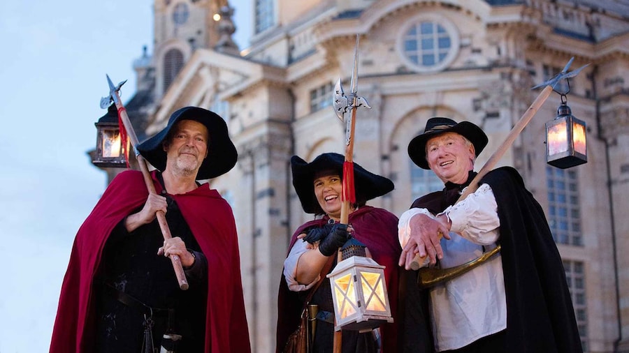 Dresden: The Original Night Watchman Tour in Lantern Light