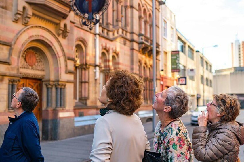Look up and see some beautiful details while learning about Nottingham's history.