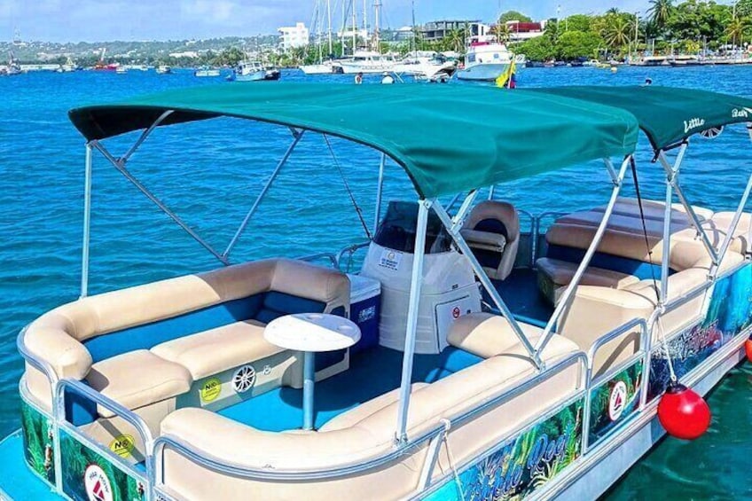 Private 7-hour Pontoon Boat Tour of San Andres Islands