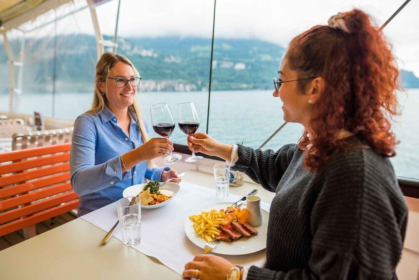 Picture 3 for Activity Lucerne: Lake Lucerne 1st Class Cruise with Gourmet Lunch