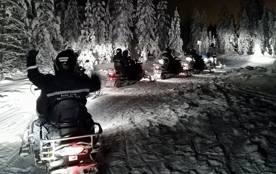 From Rovaniemi: Night Snowmobile Safari