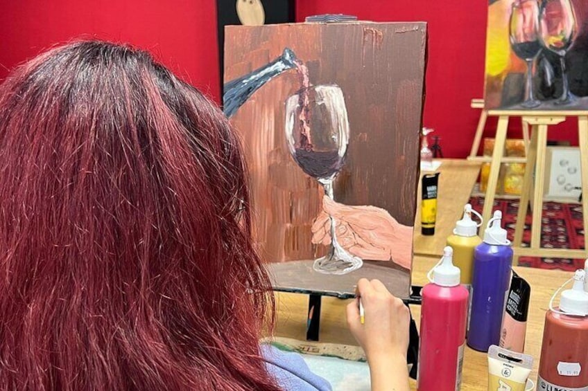 Paint and Wine -Art Workshop Experience in Tirana