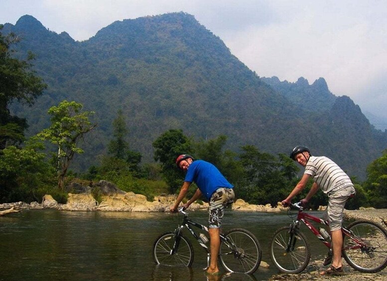 Picture 2 for Activity Vang Vieng: Blue Lagoon and Countryside Bike Tour with Lunch