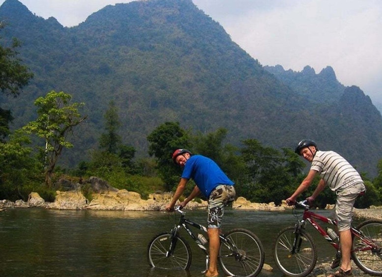 Picture 2 for Activity Vang Vieng: Blue Lagoon and Countryside Bike Tour with Lunch