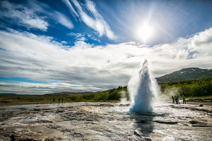 Full-Day Golden Circle & Langjökull Glacier Snowmobile Tour