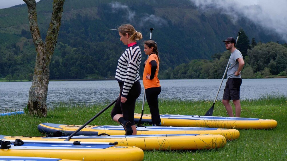 Picture 6 for Activity São Miguel: Lagoa das Sete Cidades Standup Paddleboard Yoga